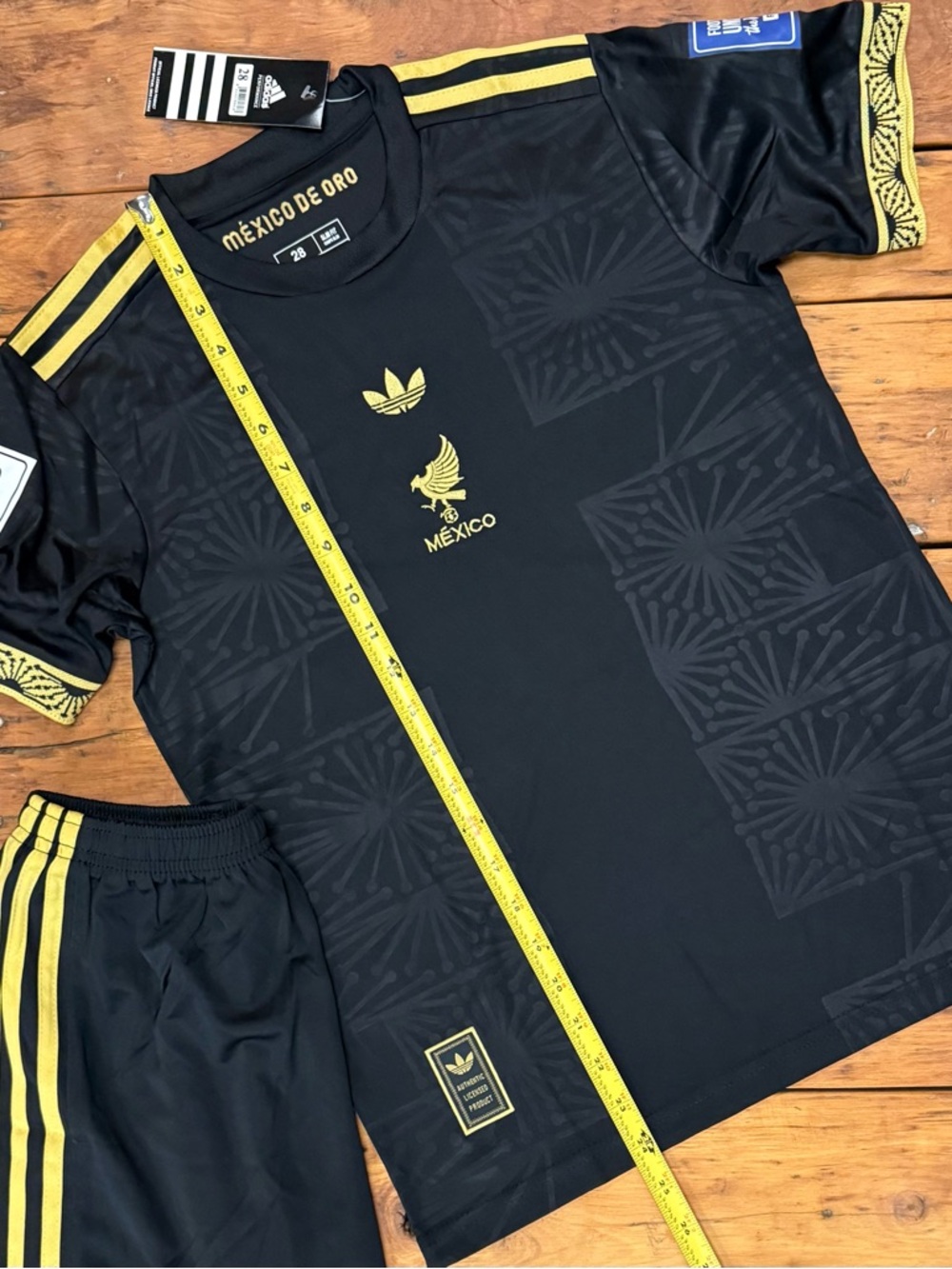 Adidas 2025 Mexico Gold Cup “Mexico de Oro” Alvarez kit. Size 28. BNWT - Picture 7 of 8